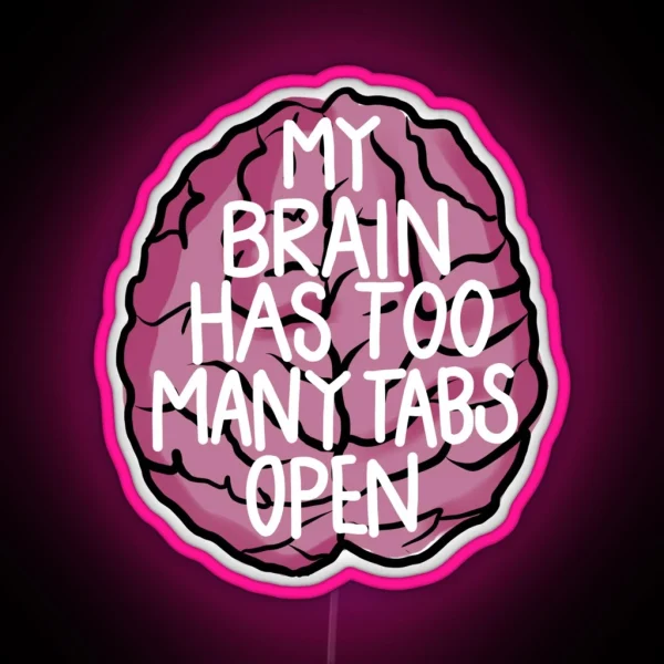 Brain Tabs RGB Neon Sign