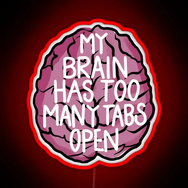 Brain Tabs RGB Neon Sign