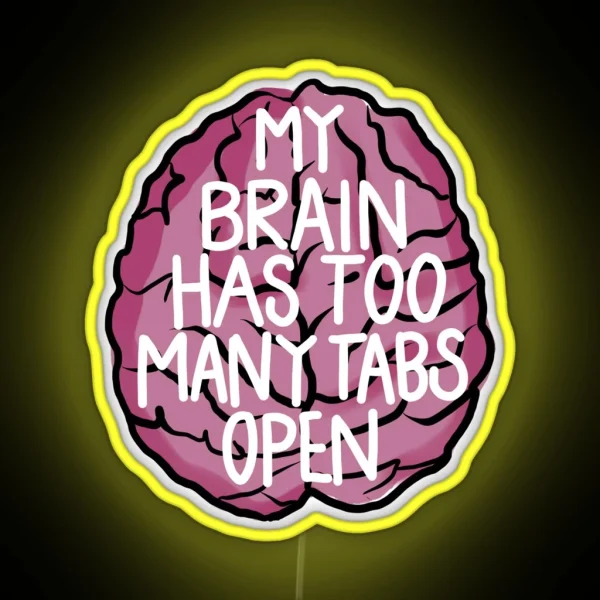 Brain Tabs RGB Neon Sign