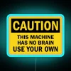 Warning Brain Activity High Alert with Bright RGB Neon Lighting
