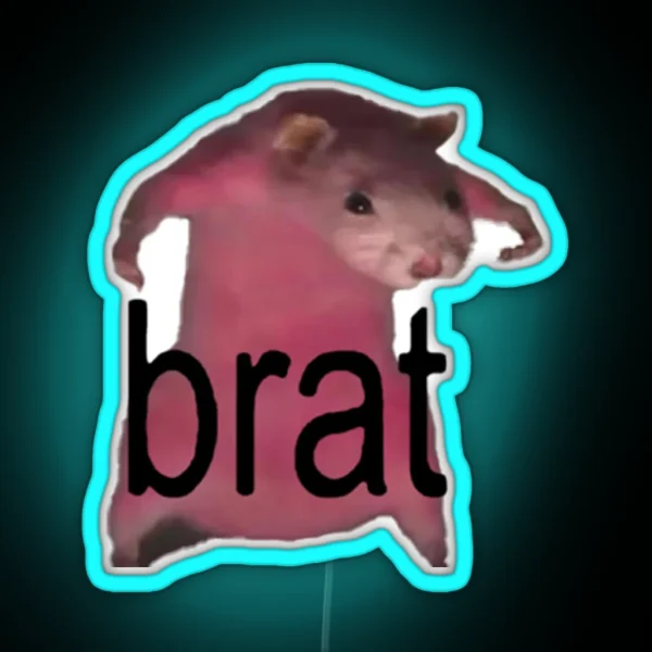 Brat Rat RGB Neon Sign