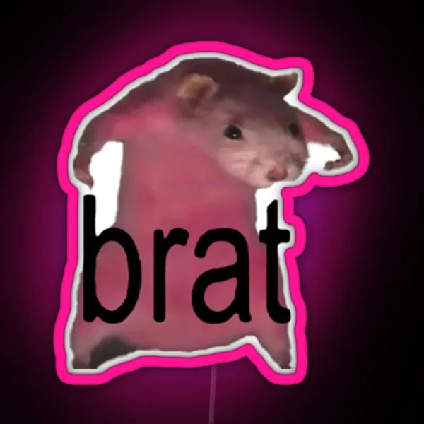 Brat Rat RGB Neon Sign