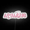 Vibrant RGB LED Aquarius zodiac sign decoration with angelic Bratz design