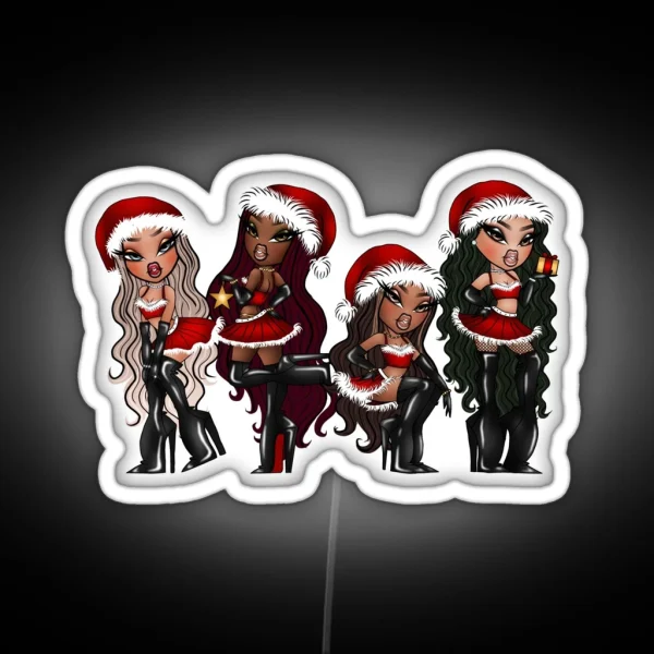 Bratz Christmas Drawing By Monsterlool RGB Neon Sign