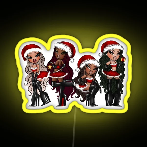 Bratz Christmas Drawing By Monsterlool RGB Neon Sign