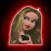 Neon Bratz Doll led Wall Decoration in Vibrant Rainbow Colors