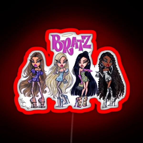 Bratz Dolls Logo RGB Neon Sign