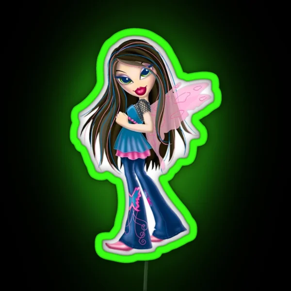 Bratz Fashion Pixiez Jade RGB Neon Sign