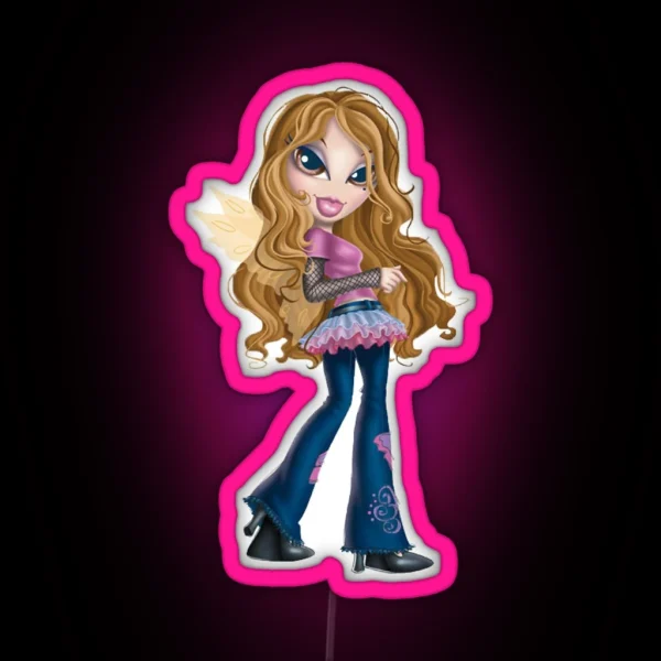 Bratz Fashion Pixiez Yasmin RGB Neon Sign