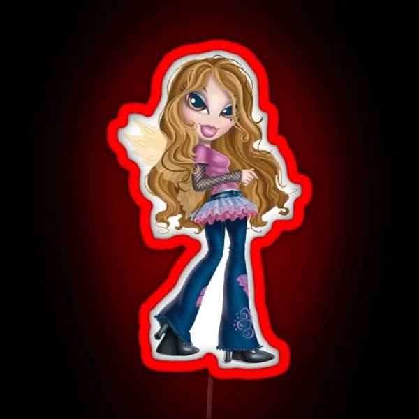 Bratz Fashion Pixiez Yasmin RGB Neon Sign