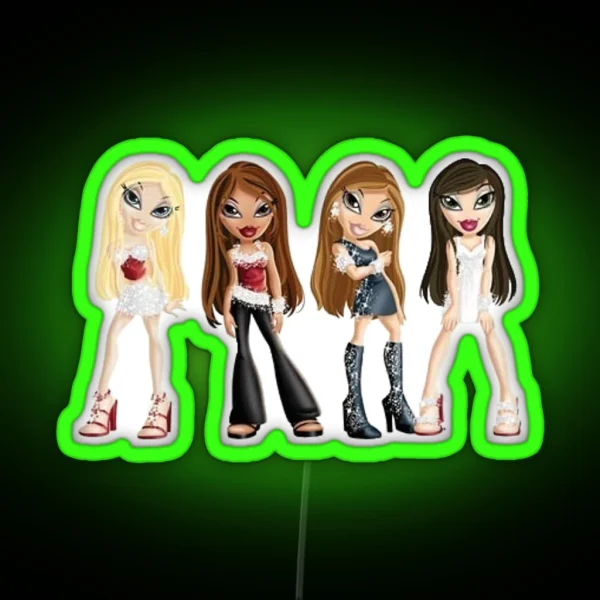 Bratz Forever Diamondz Group 1 RGB Neon Sign