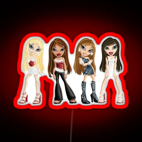 Bratz Forever Diamondz Group 1 RGB Neon Sign