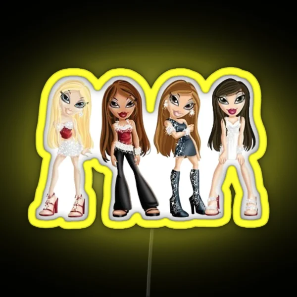 Bratz Forever Diamondz Group 1 RGB Neon Sign