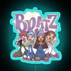 Vibrant Retro Bratz Doll Friends Colorful Neon Wall Sign Decoration Artwork