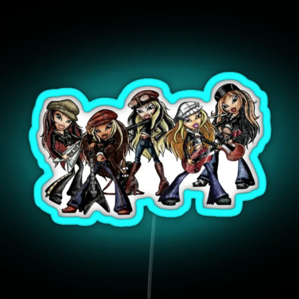 Bratz Rock Angelz Group RGB Neon Sign
