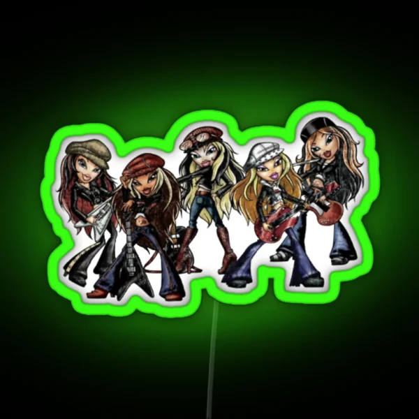 Bratz Rock Angelz Group RGB Neon Sign