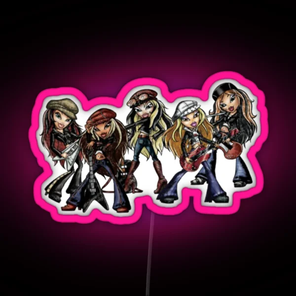 Bratz Rock Angelz Group RGB Neon Sign
