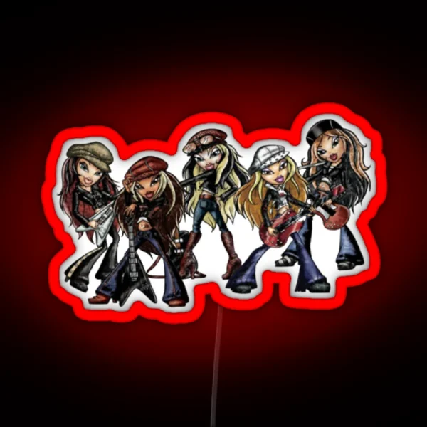 Bratz Rock Angelz Group RGB Neon Sign