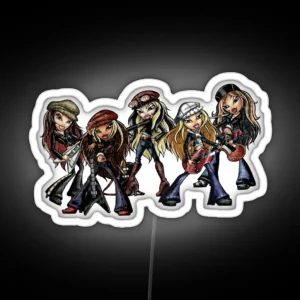 Bratz Rock Angelz Group RGB Neon Sign