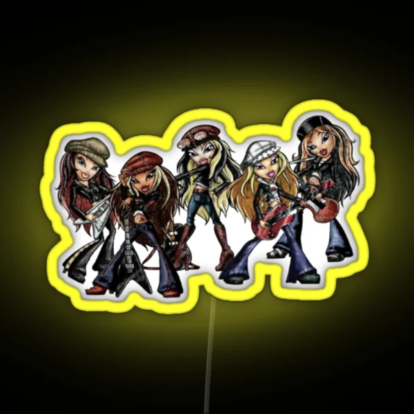 Bratz Rock Angelz Group RGB Neon Sign