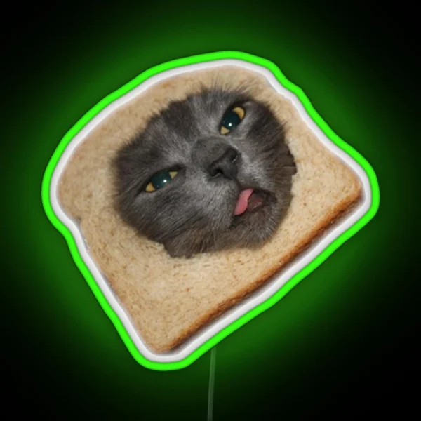Bread Cat 2 RGB Neon Sign