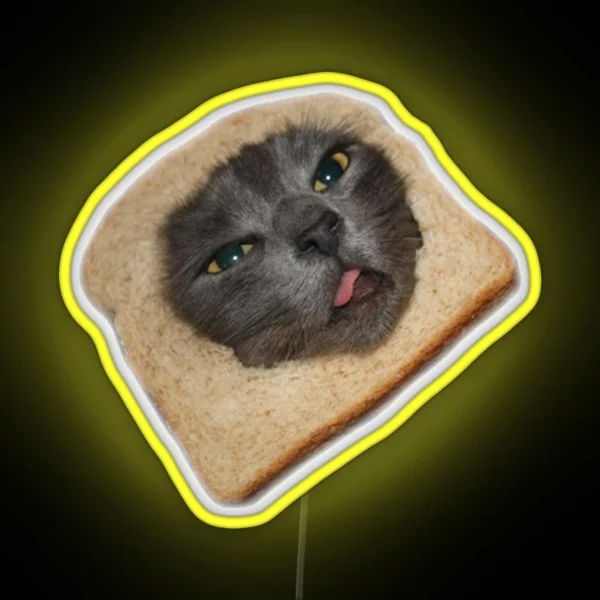Bread Cat 2 RGB Neon Sign