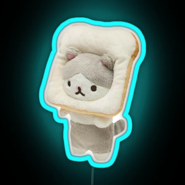 Bread Cat Plushie RGB Neon Sign