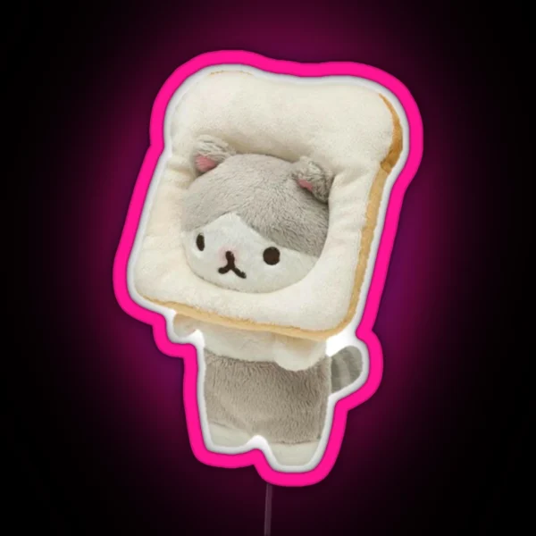 Bread Cat Plushie RGB Neon Sign
