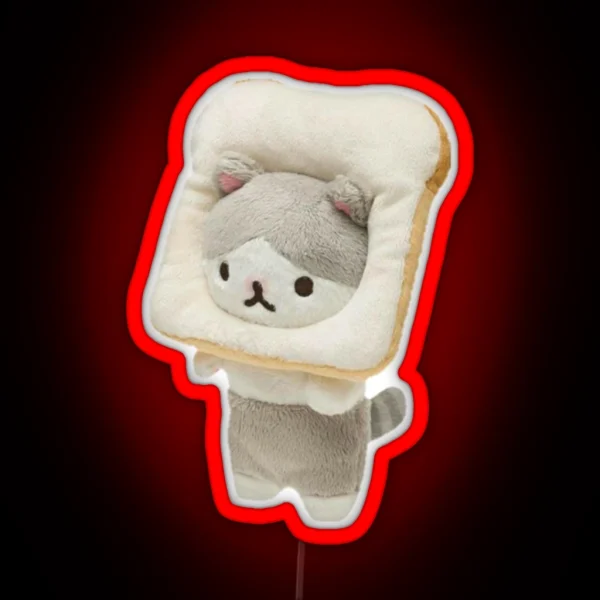 Bread Cat Plushie RGB Neon Sign