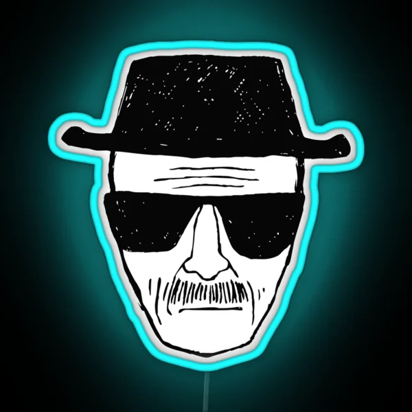 Breaking Bad Walter White Heisenberg Face RGB Neon Sign