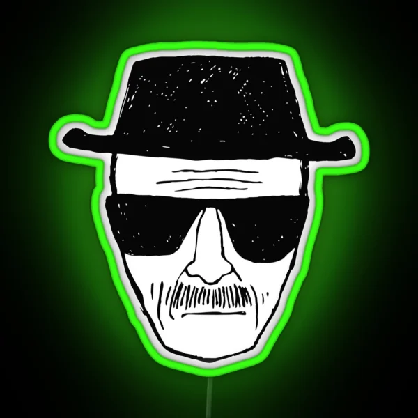 Breaking Bad Walter White Heisenberg Face RGB Neon Sign