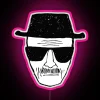 Walter White Heisenberg Face RGB Neon Sign Inspired by Breaking