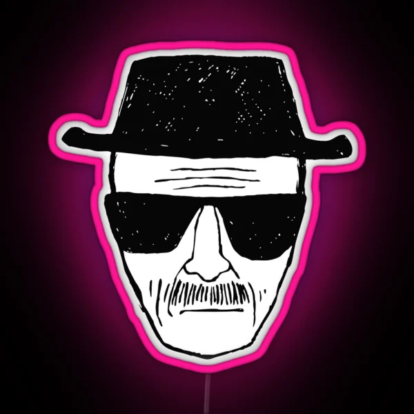 Breaking Bad Walter White Heisenberg Face RGB Neon Sign