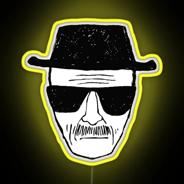 Breaking Bad Walter White Heisenberg Face RGB Neon Sign