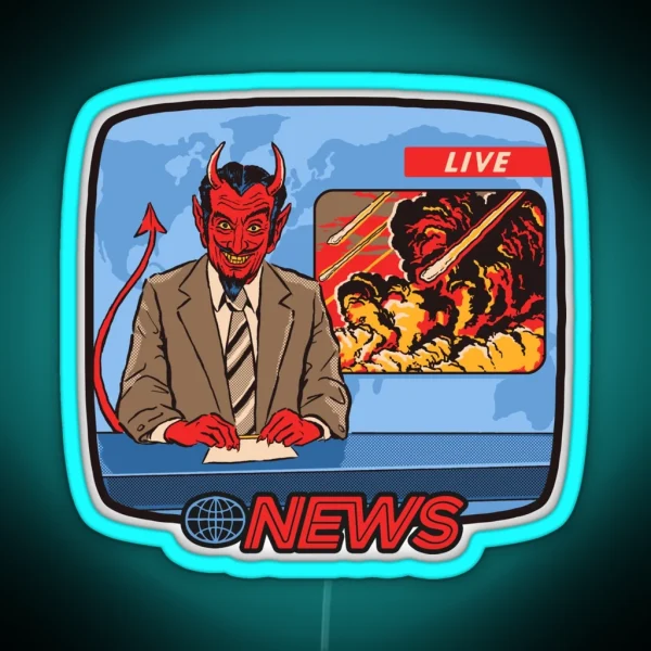 Breaking News RGB Neon Sign