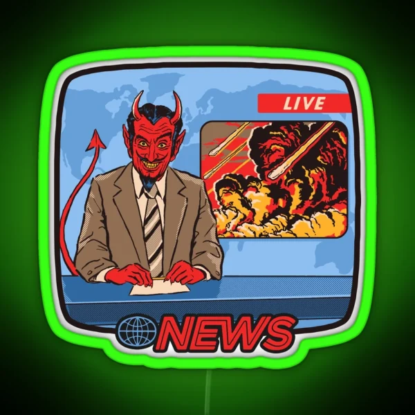 Breaking News RGB Neon Sign