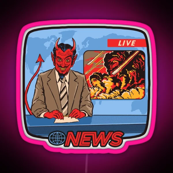 Breaking News RGB Neon Sign