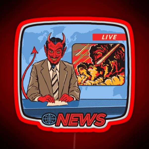 Breaking News RGB Neon Sign