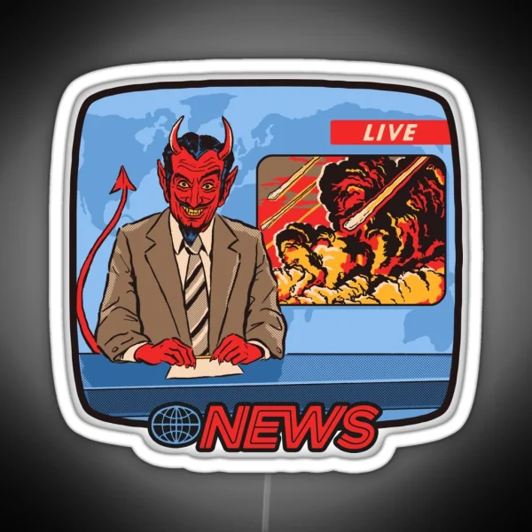 Breaking News RGB Neon Sign