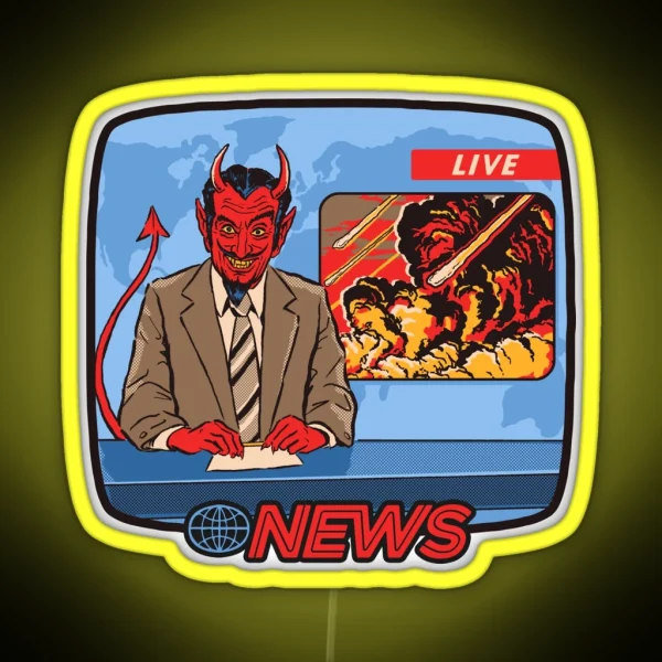 Breaking News RGB Neon Sign
