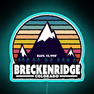 Breckenridge Colorado Ski RGB Neon Sign