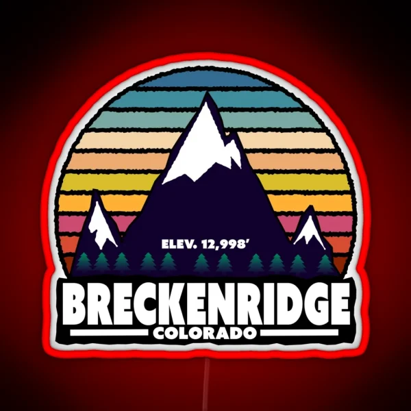 Breckenridge Colorado Ski RGB Neon Sign