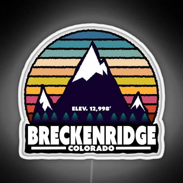 Breckenridge Colorado Ski RGB Neon Sign