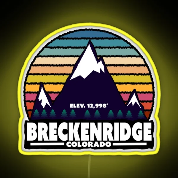 Breckenridge Colorado Ski RGB Neon Sign