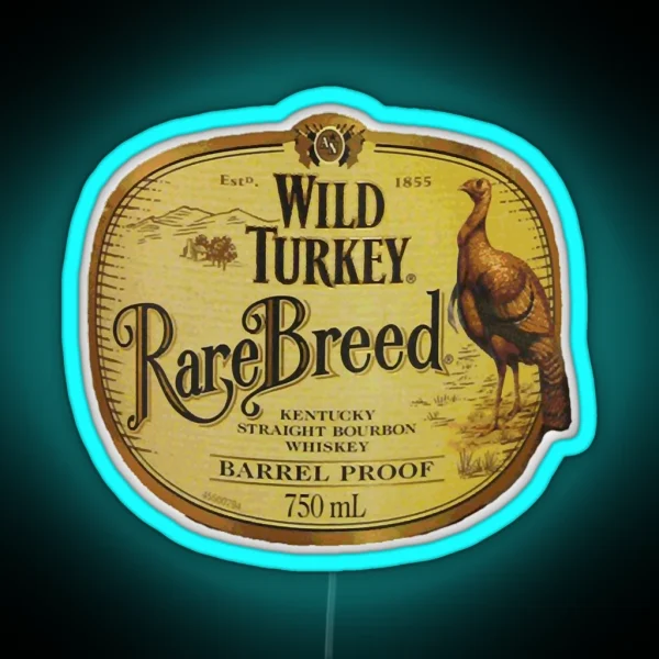 Breed Rare Classic Vintage Wild Turkey RGB Neon Sign