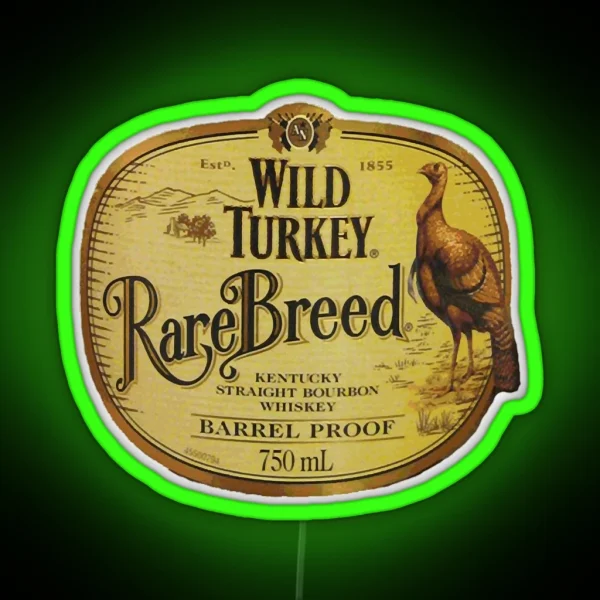 Breed Rare Classic Vintage Wild Turkey RGB Neon Sign