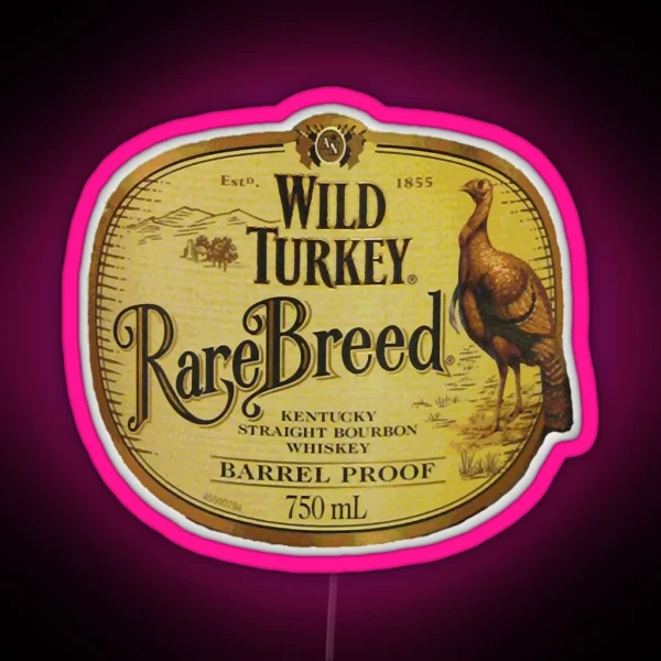 Breed Rare Classic Vintage Wild Turkey RGB Neon Sign