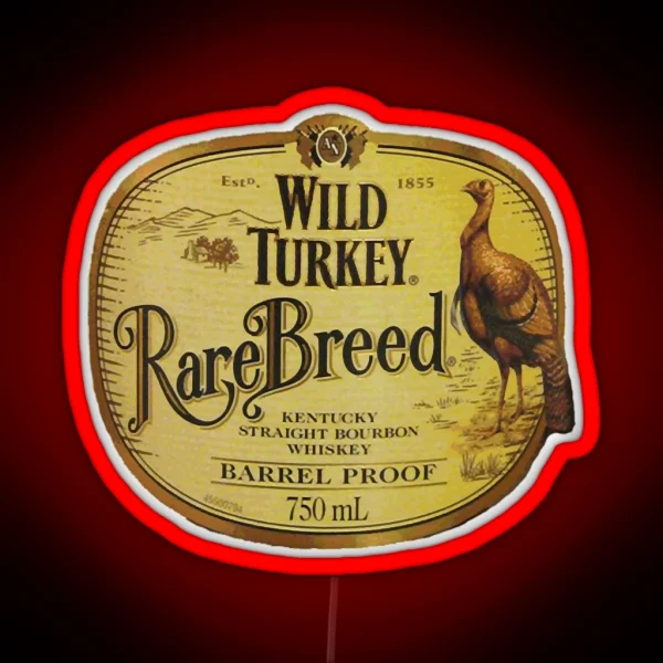 Breed Rare Classic Vintage Wild Turkey RGB Neon Sign