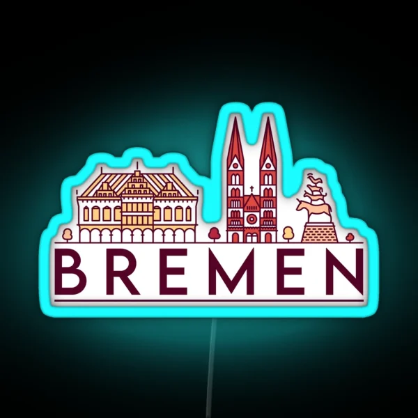 Bremen Cityscape RGB Neon Sign