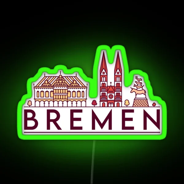 Bremen Cityscape RGB Neon Sign